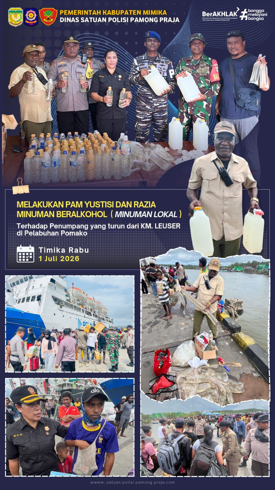 PAM YUSTISI DAN RAZIA MINUMAN BERALKOHOL